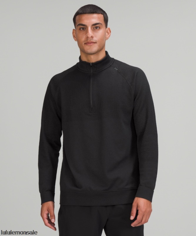 Lululemon Deutschland DELULU944 | Schwarz Konstruierter Warmer Halber Reißverschluss